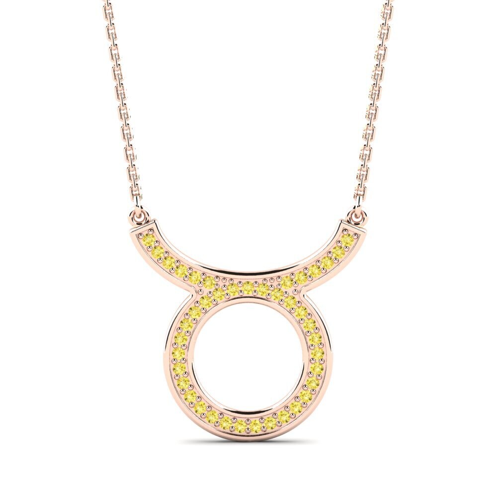 Yellow Sapphire Women's Necklace Alejandrina - Taurus