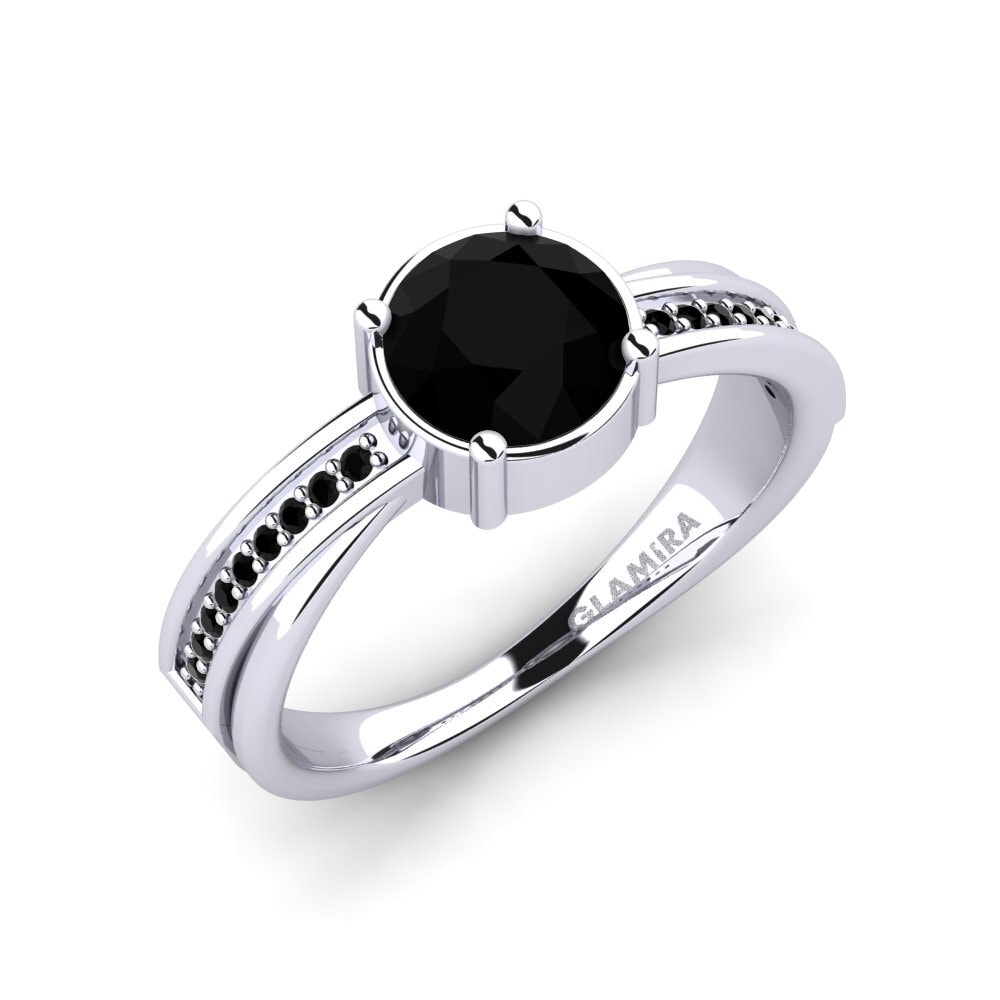 Black Diamond Engagement Ring Alendria