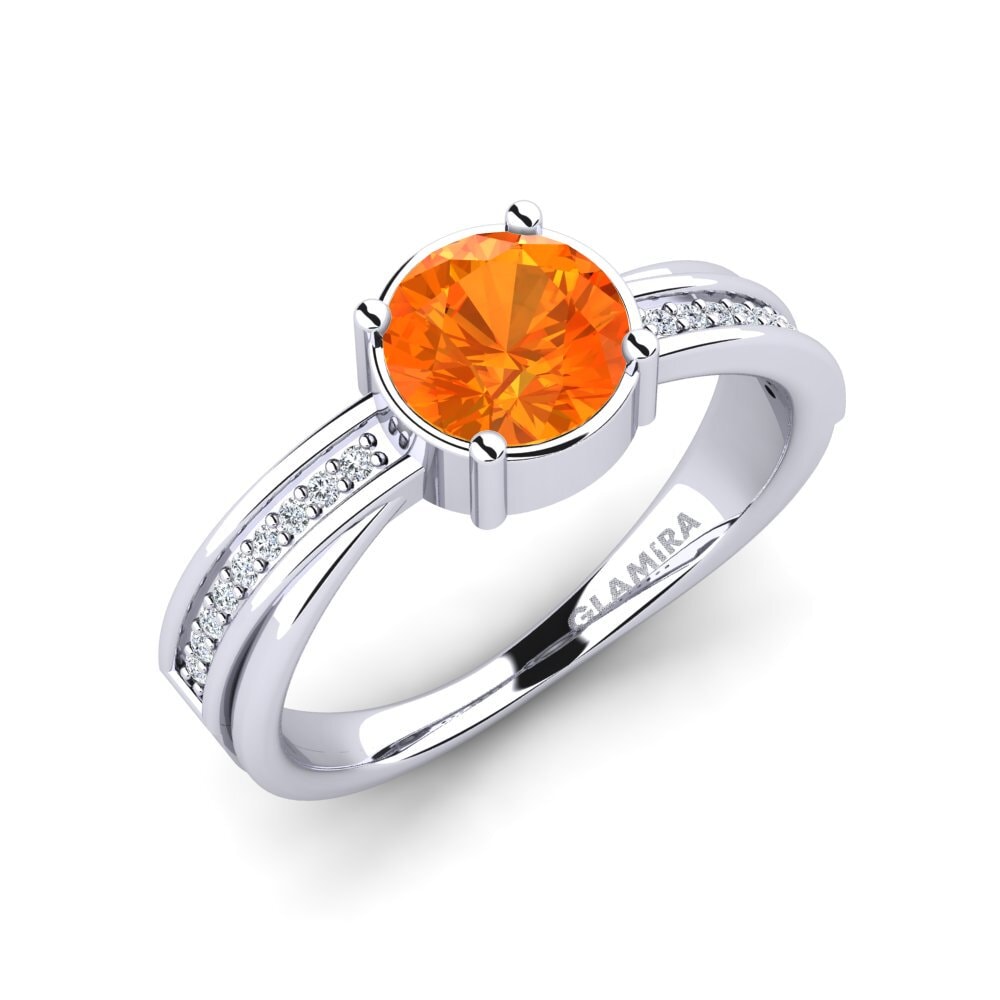 Orange Sapphire Engagement Ring Alendria