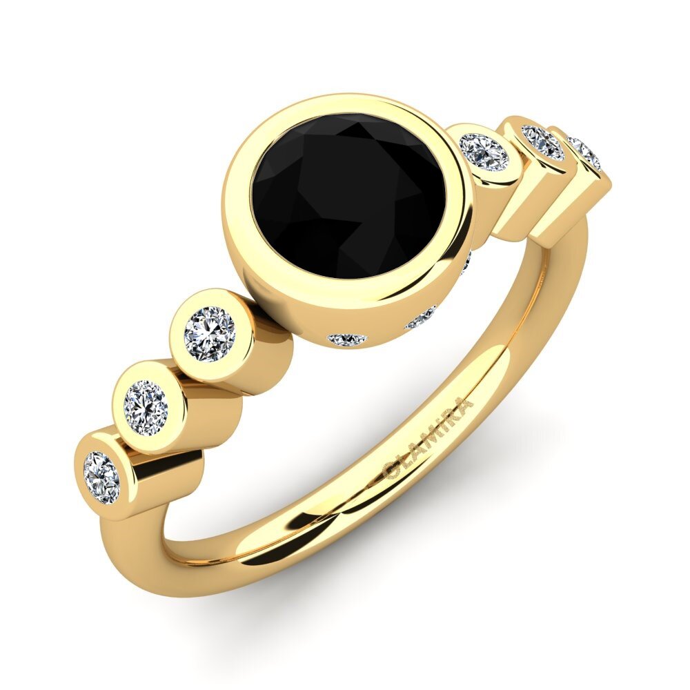 Black Onyx Engagement Ring Aletta
