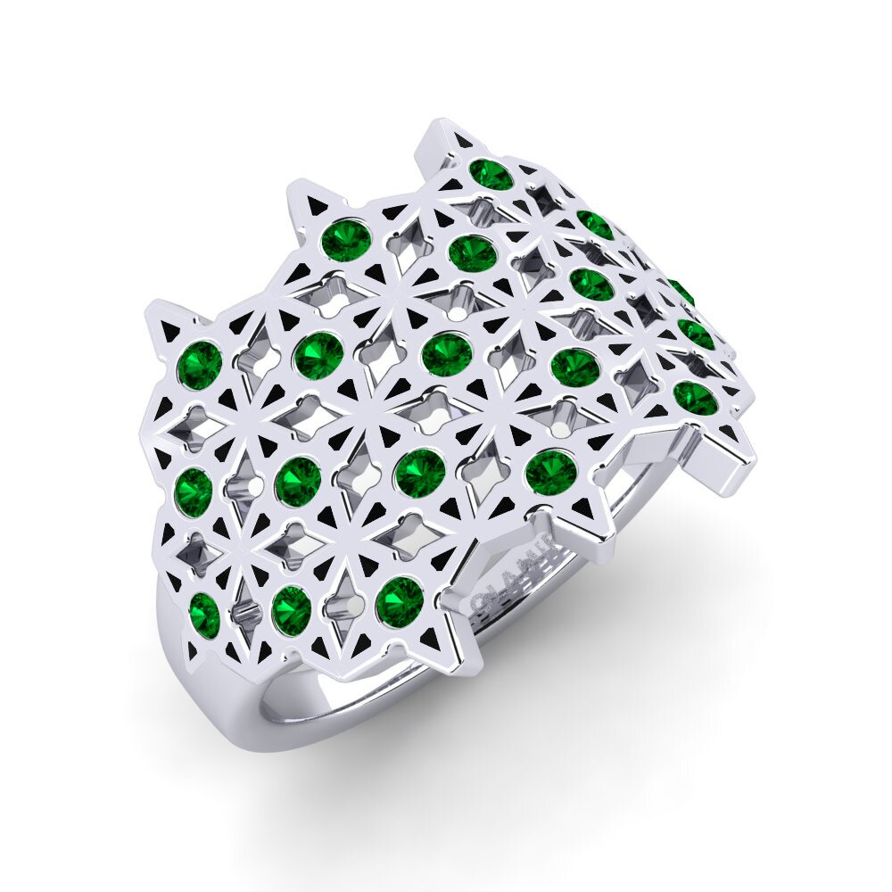 Grüner Zirkonia Ring Alfalfa