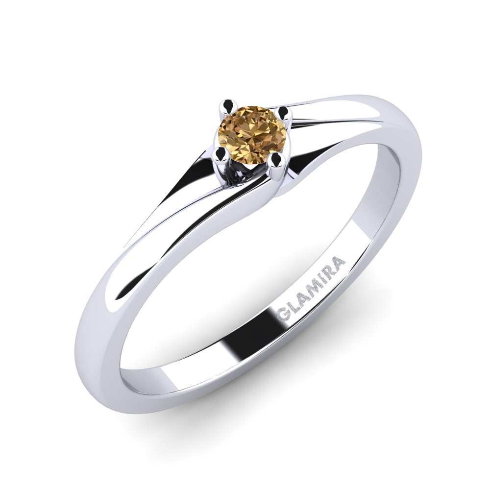 Brown Diamond Engagement Ring Alfrida 0.1 crt