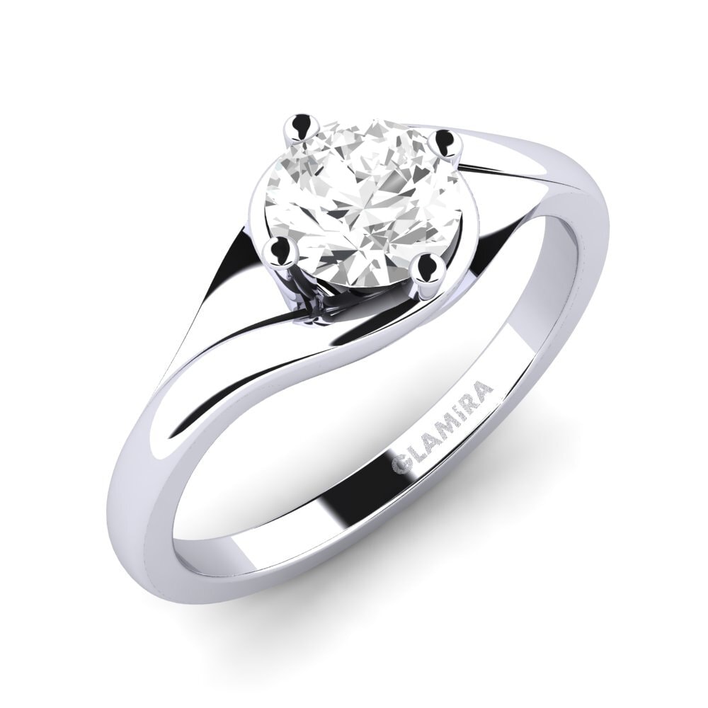 950 Platinum White sapphire Engagement Ring Alfrida 0.8 crt