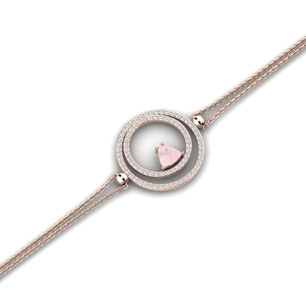 9ct Rose Gold Rose Quartz Women's Bracelet Alfsigeseys