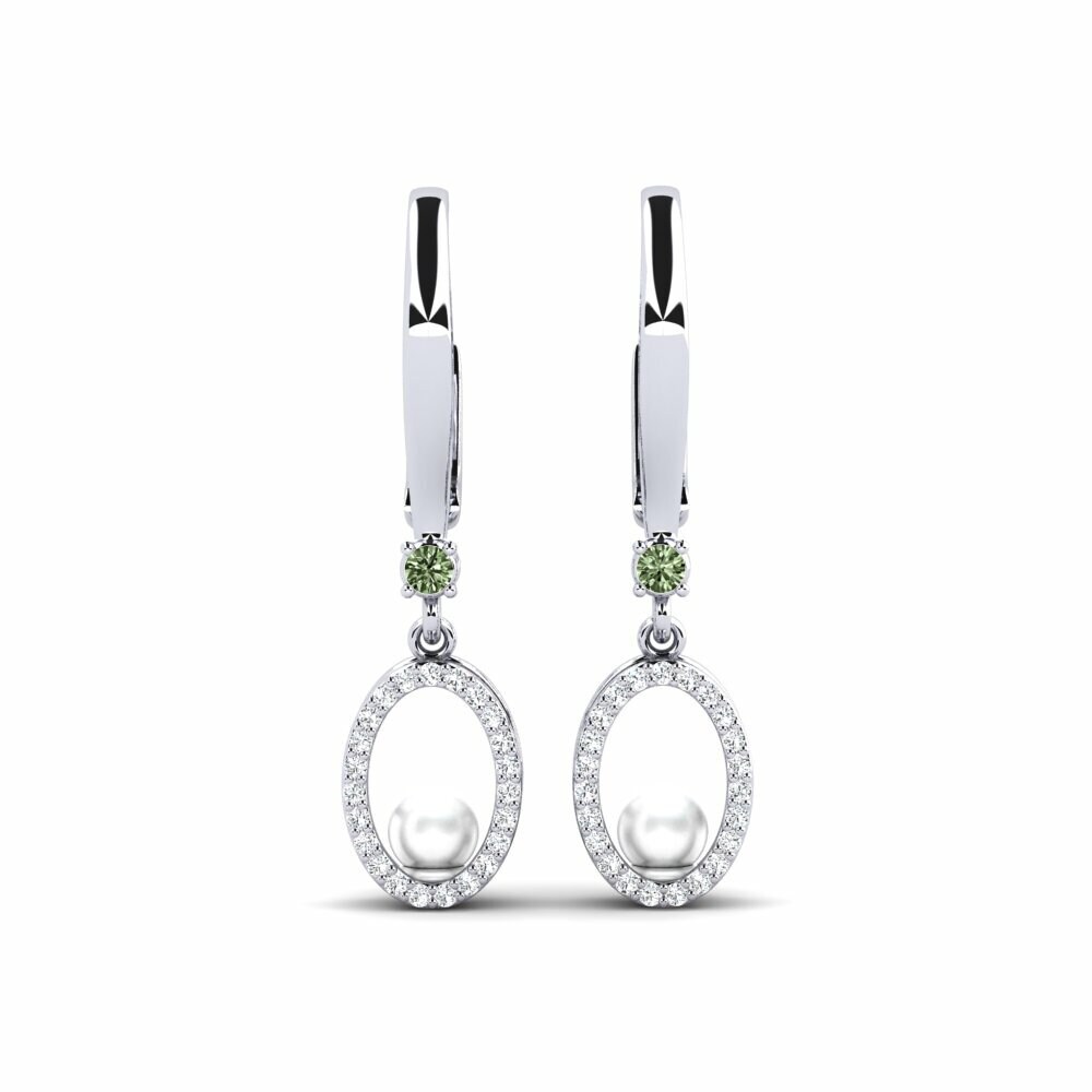 Groene Diamant Dames Oorbellen Alhomijan