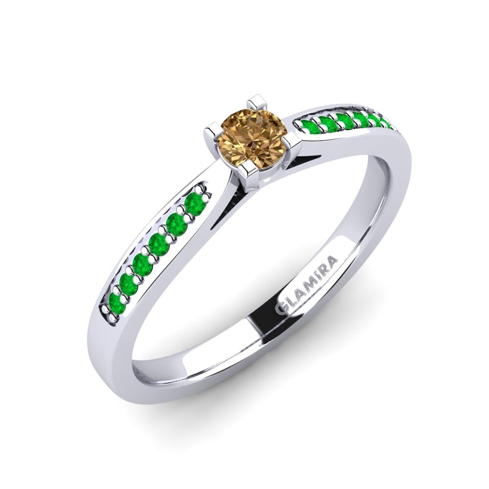 Diamante Marrón Anillo de compromiso Alina 0.16crt