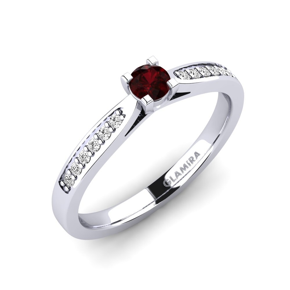 Garnet Engagement Ring Alina 0.16 crt