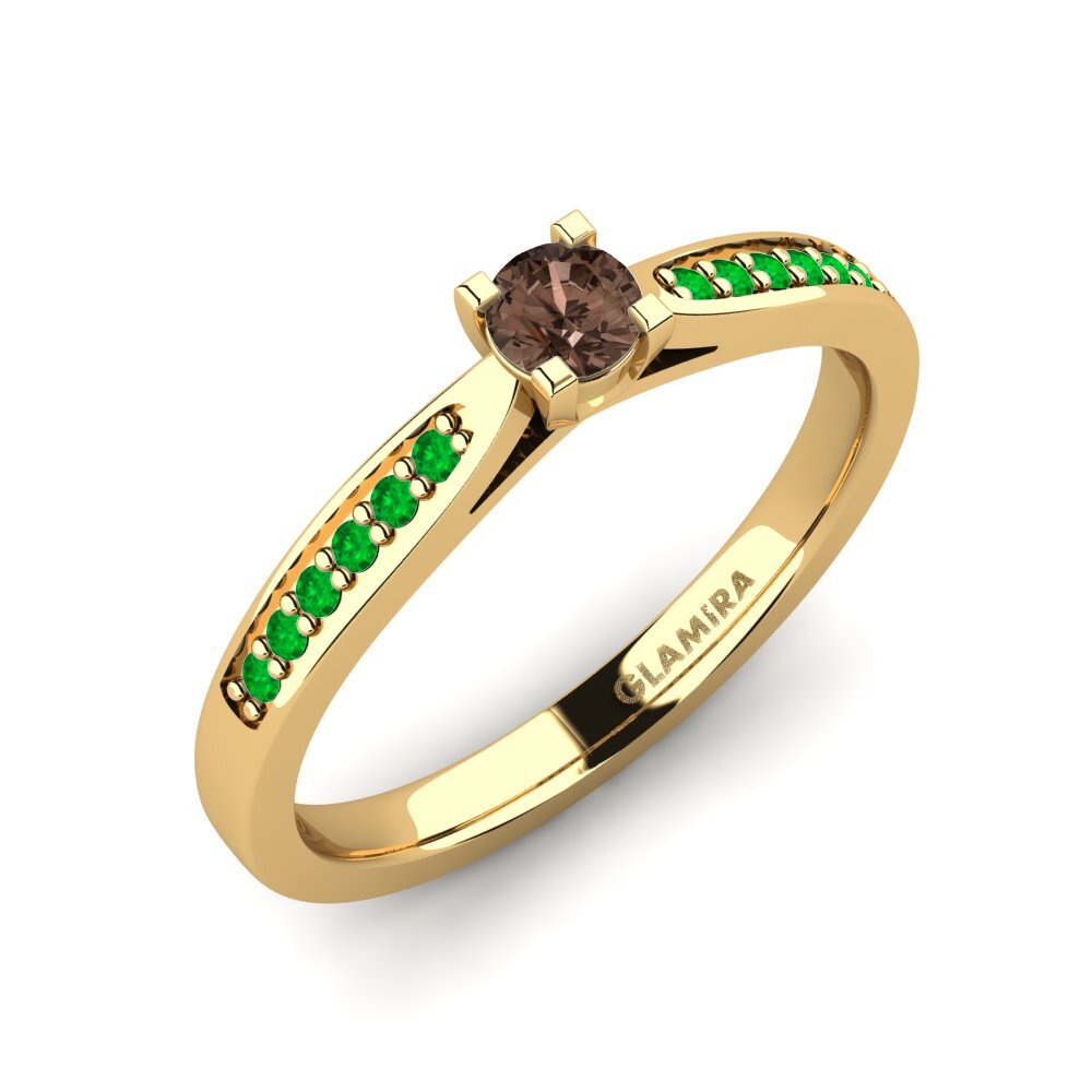 18ct Yellow Gold Engagement Ring Alina 0.16 crt