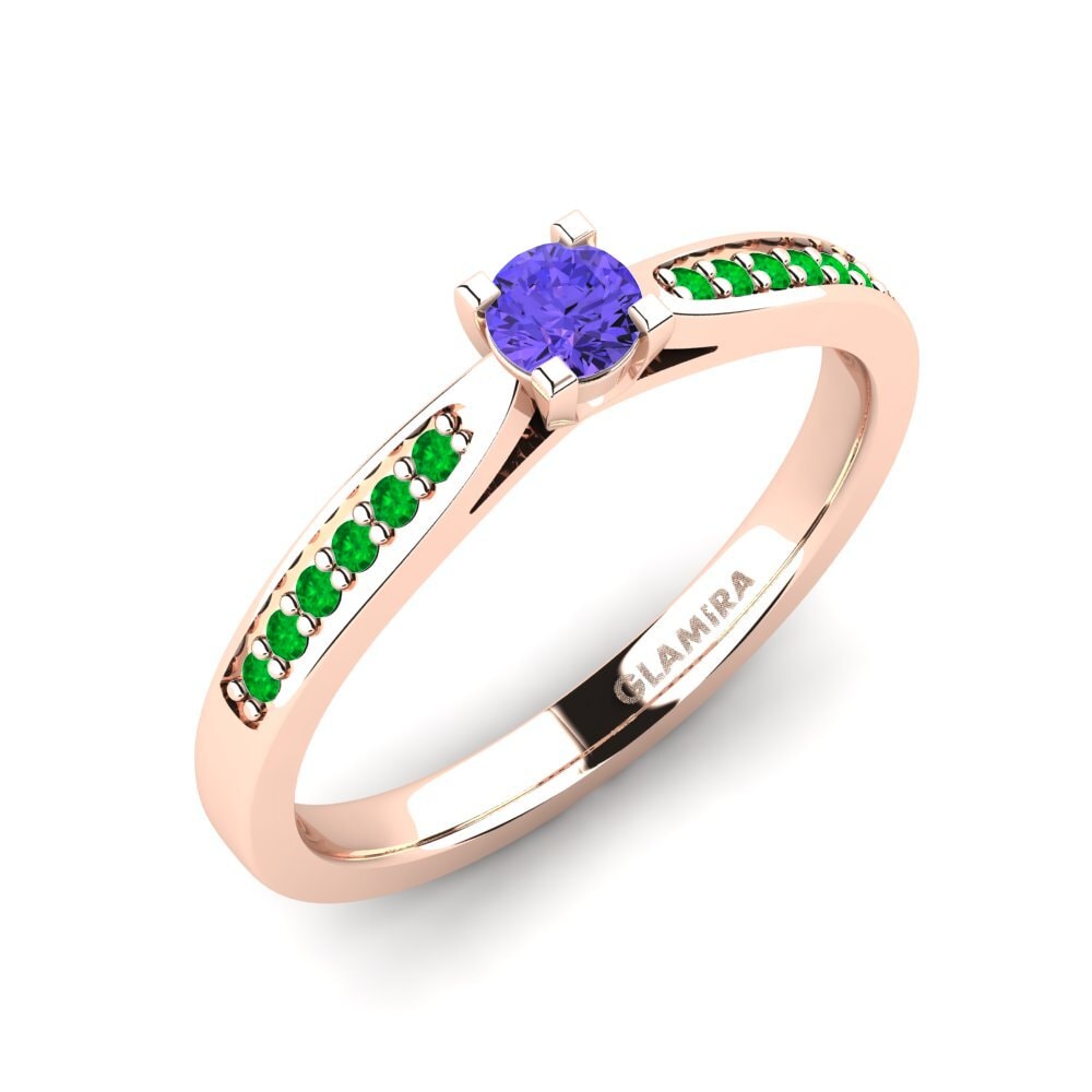9K Rose Gold Engagement Ring Alina 0.16 crt