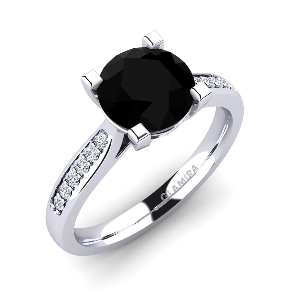 Black Sapphire Engagement Ring Alina 2.0 crt