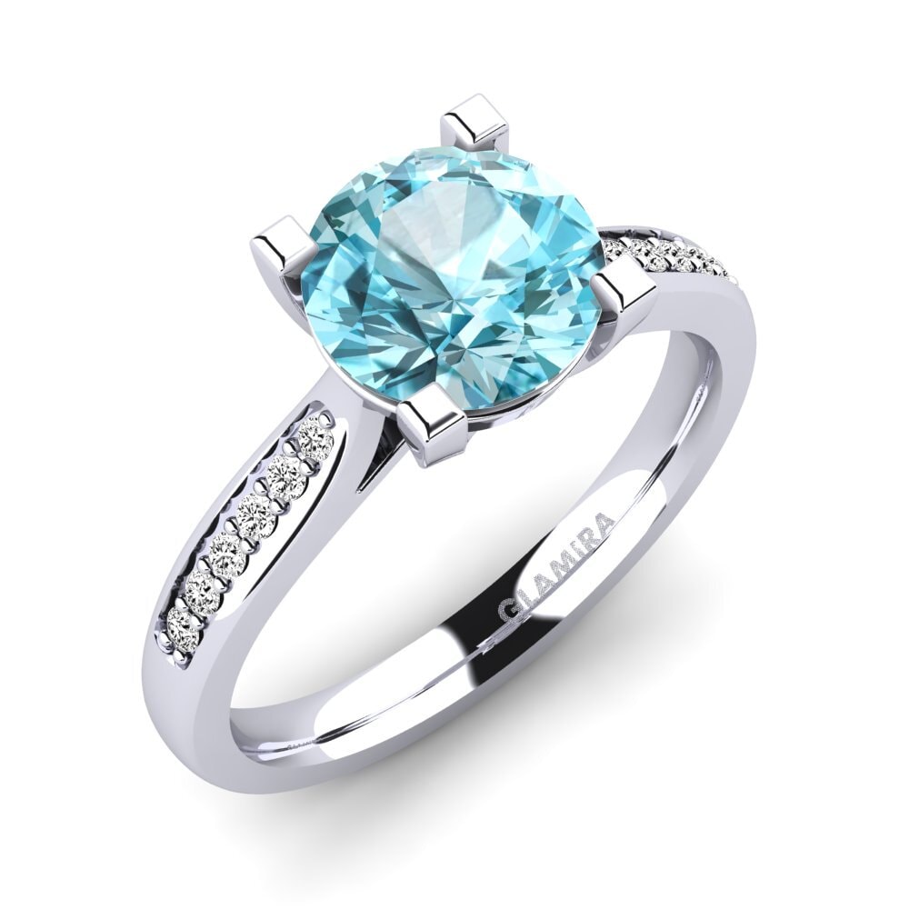 Blue Zircon Engagement Ring Alina 2.0 crt