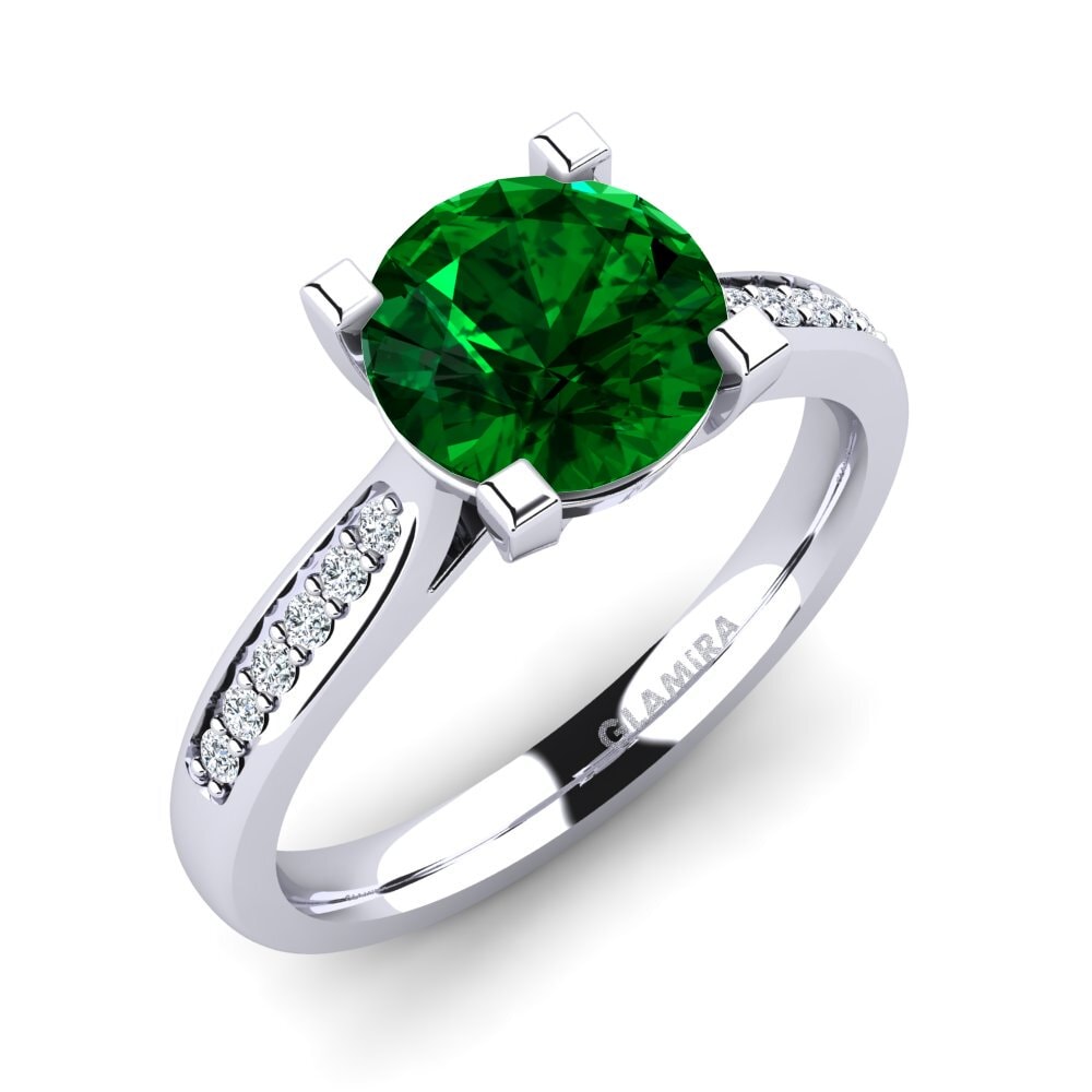 Green Zirconia Engagement Ring Alina 2.0 crt