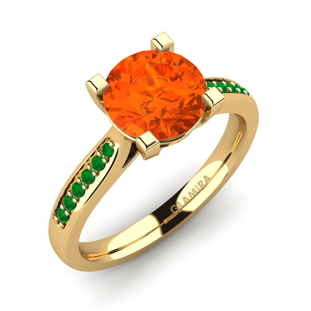 9ct Yellow Gold Fire Opal Engagement Ring Alina 2.0 crt