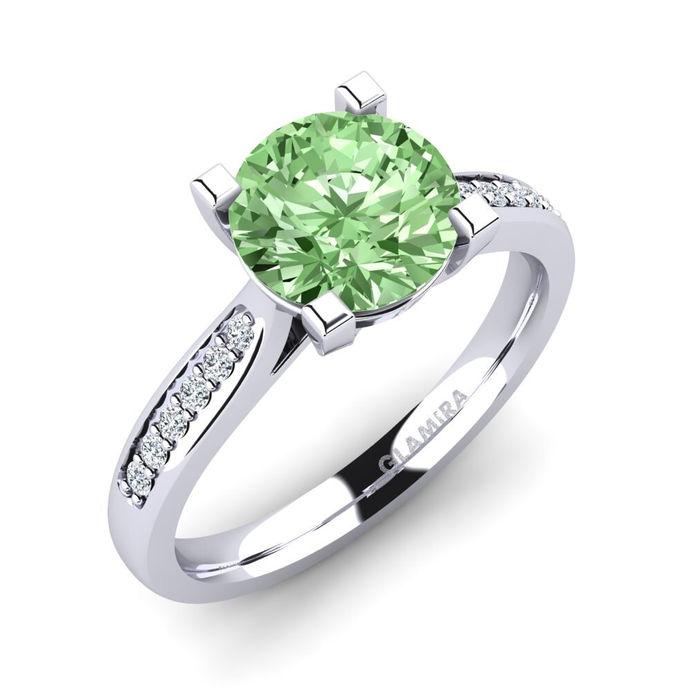 Green Diamond Engagement Ring Alina 2.0 crt