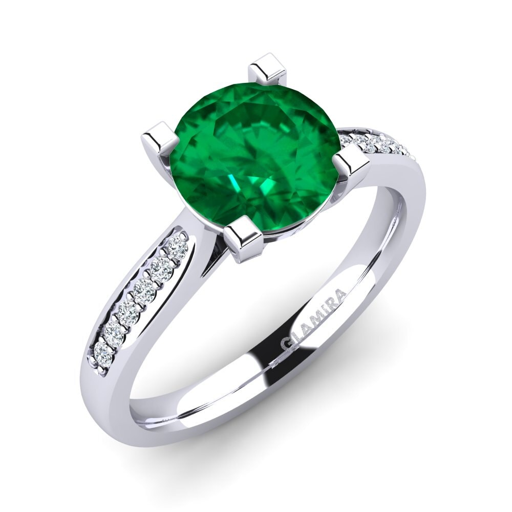 Emerald (Lab Created) Engagement Ring Alina 2.0 crt
