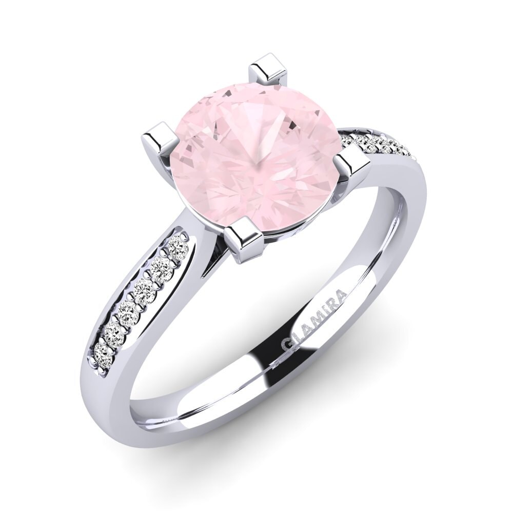 Rose Quartz Engagement Ring Alina 2.0 crt
