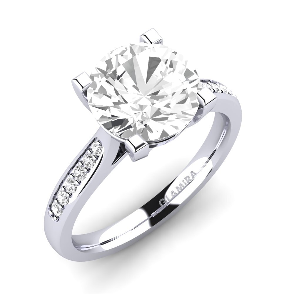 White sapphire Engagement Ring Alina 3.0 crt