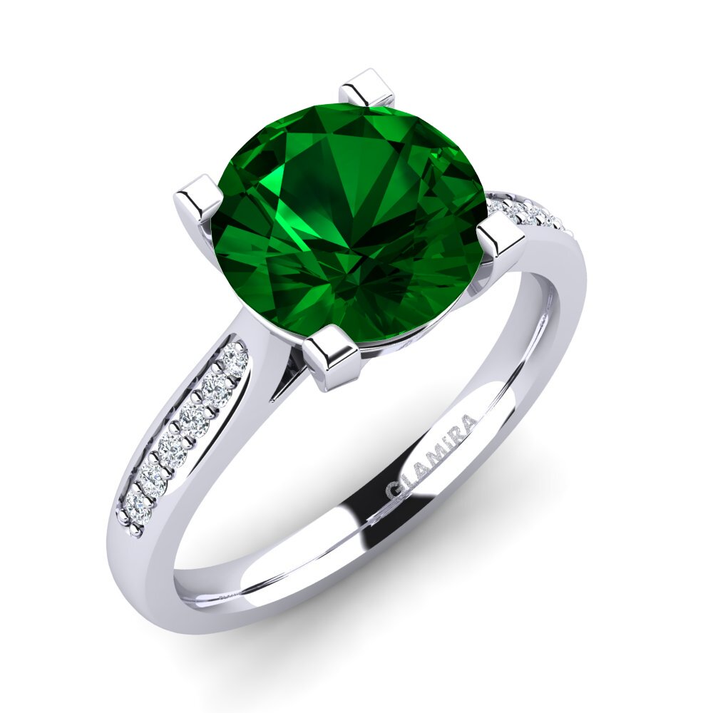 Green Zirconia Engagement Ring Alina 3.0 crt