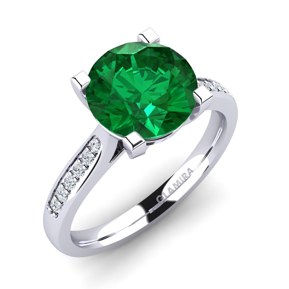Emerald (Lab Created) Engagement Ring Alina 3.0 crt