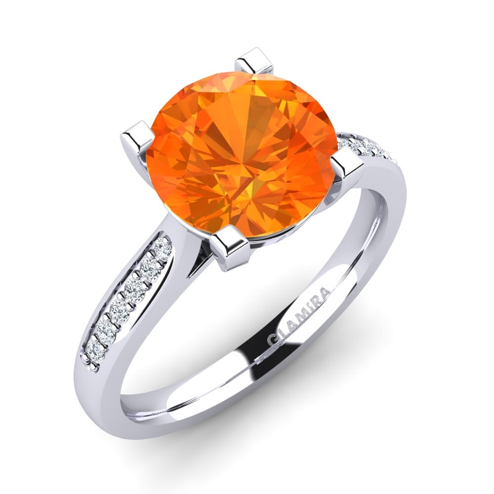 Orange Sapphire Engagement Ring Alina 3.0 crt