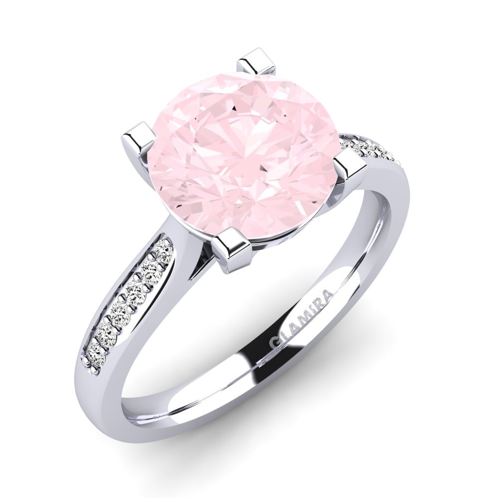 Rose Quartz Engagement Ring Alina 3.0 crt