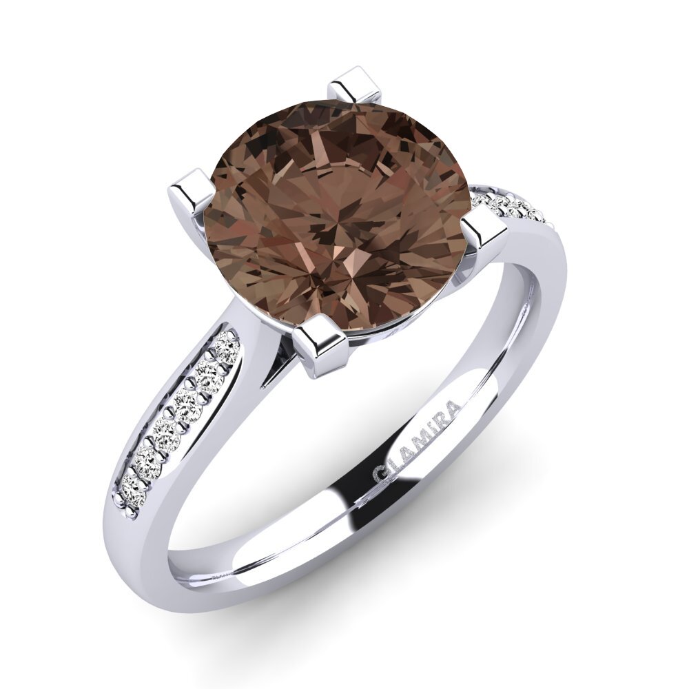 Smoky Quartz Engagement Ring Alina 3.0 crt
