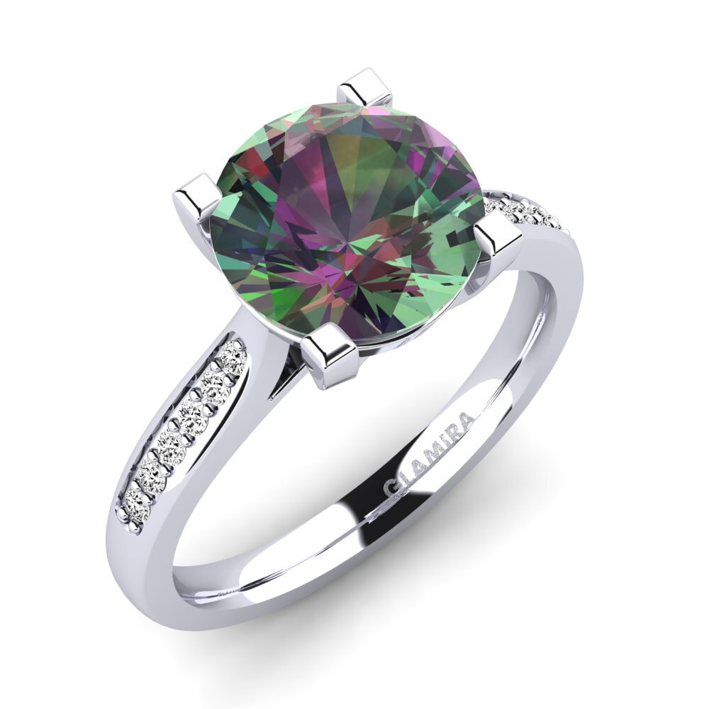 Mistyczny Topaz Pierścionek zaręczynowy Alina 3.0crt