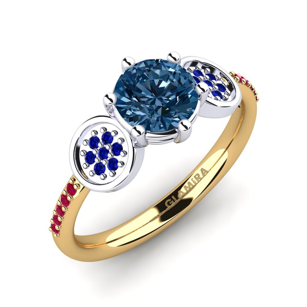14k Yellow & White Gold Engagement Ring Alinga