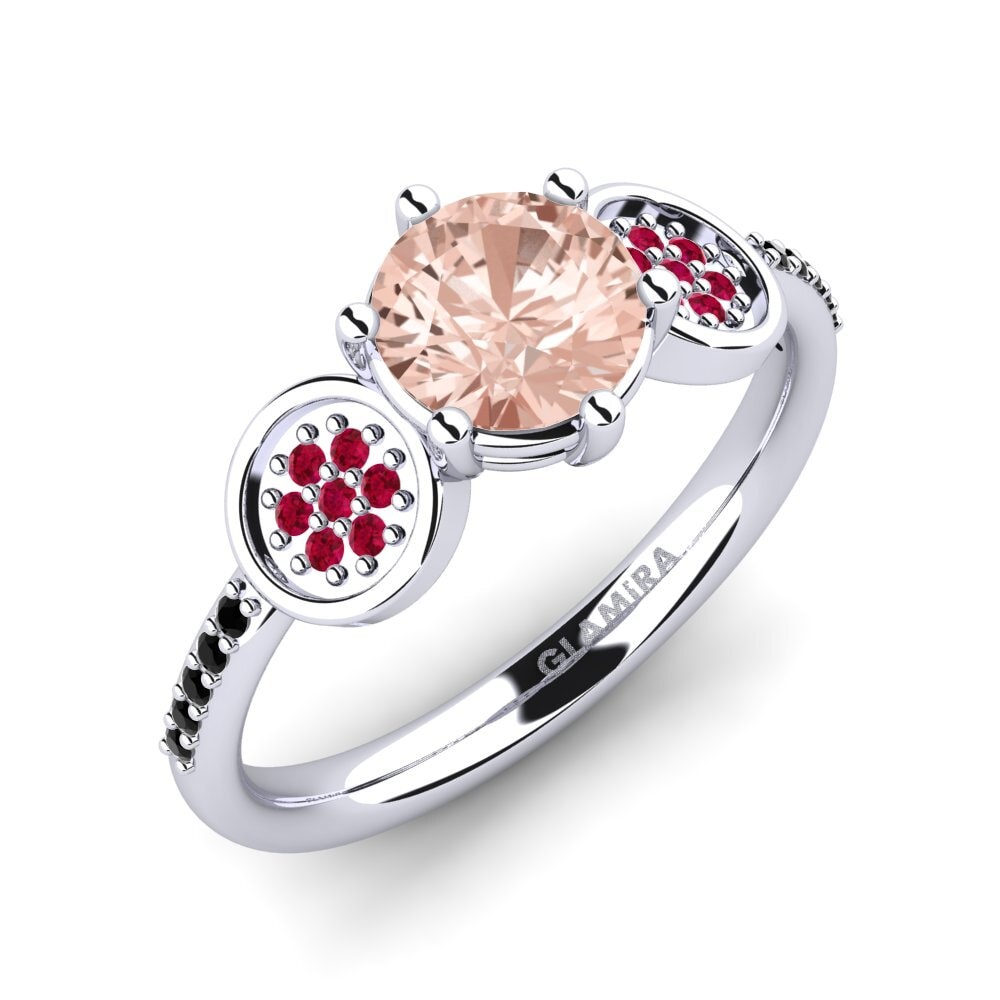14ct White Gold Morganite Engagement Ring Alinga