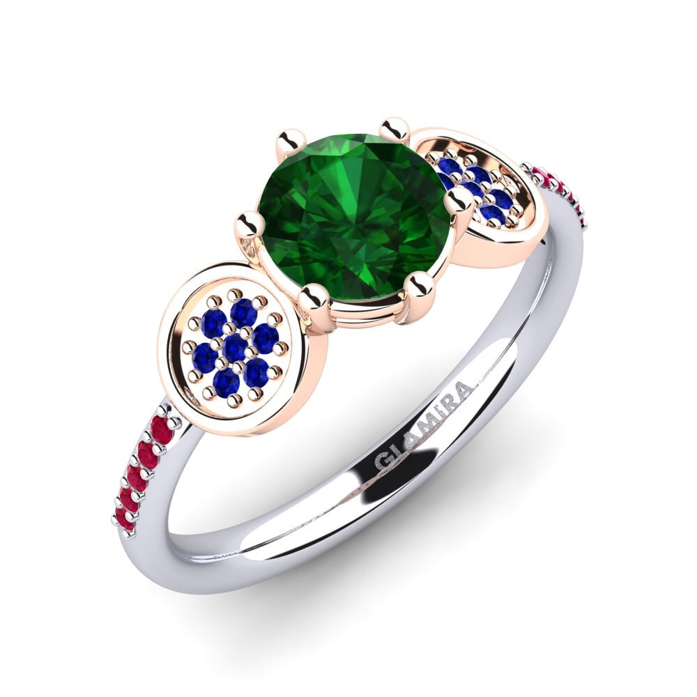 18ct White & Rose Gold Engagement Ring Alinga