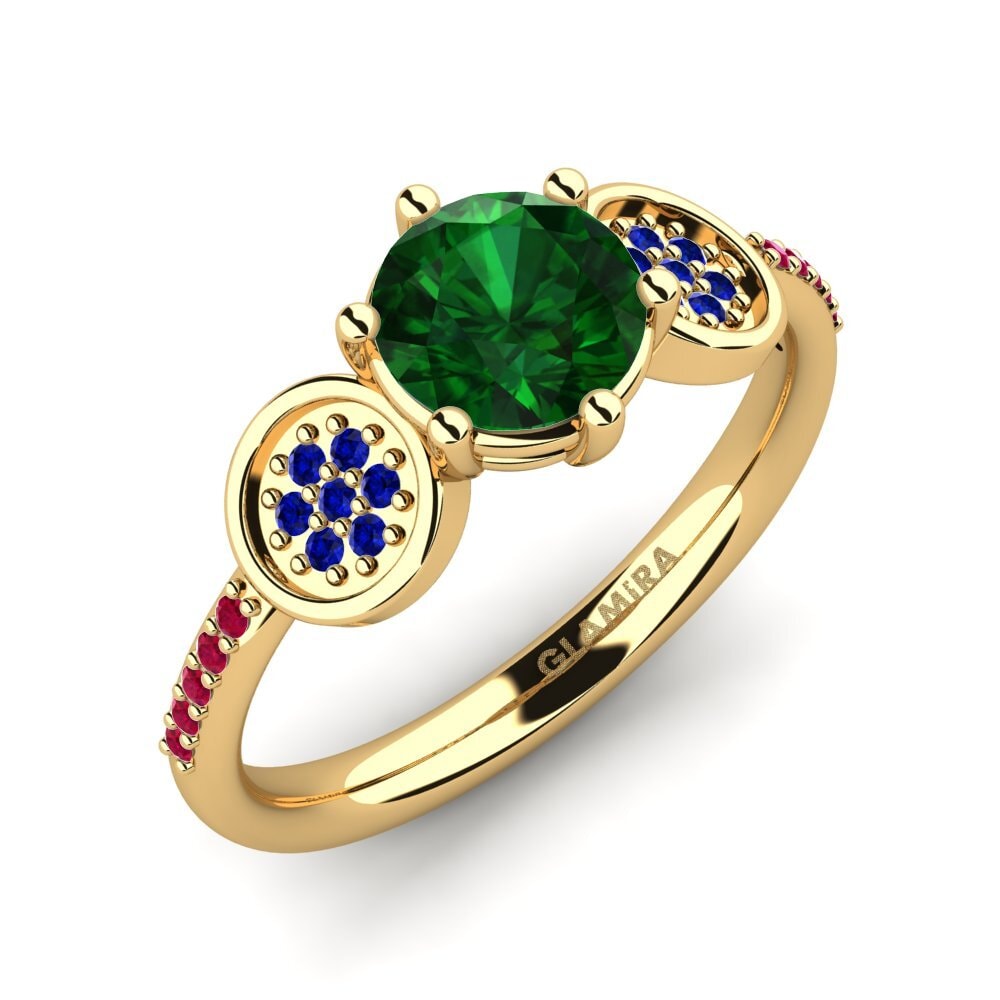 14K Geel Goud Tsavorite Verlovingsring Alinga