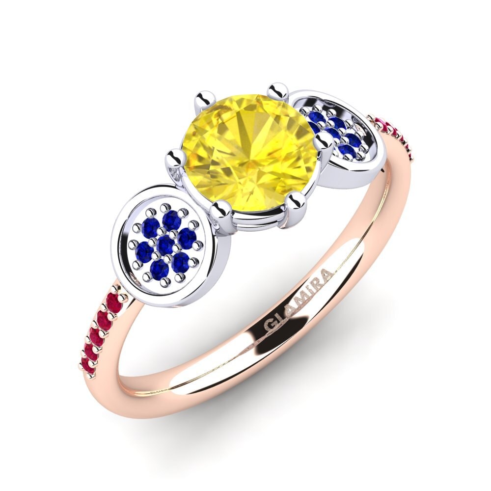14k Rose & White Gold Engagement Ring Alinga