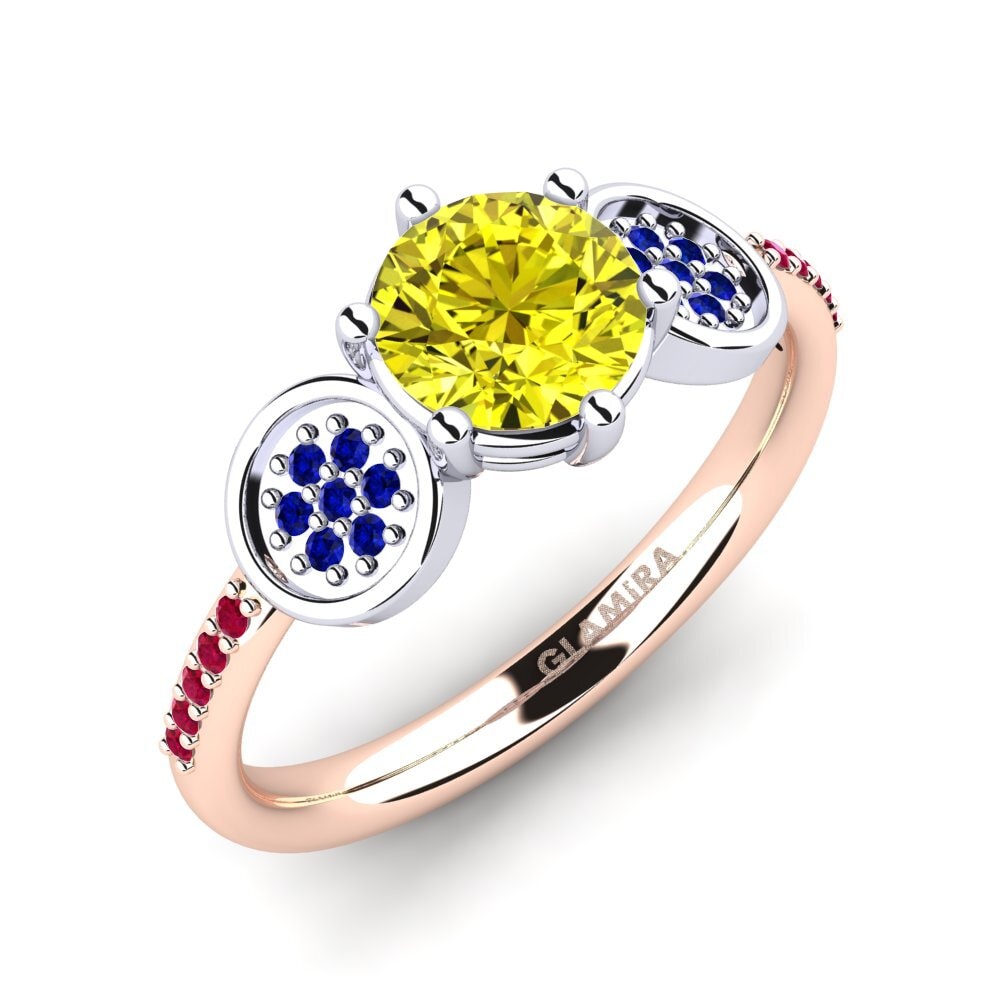 18ct Rose & White Gold Engagement Ring Alinga