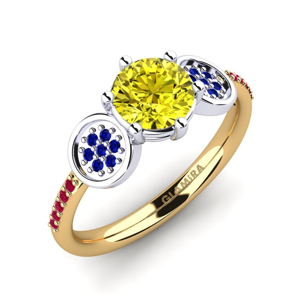 18ct Yellow & White Gold Engagement Ring Alinga