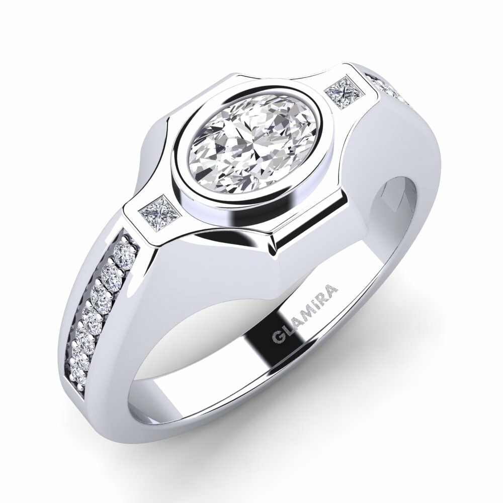 18k White Gold Men's Ring Alin