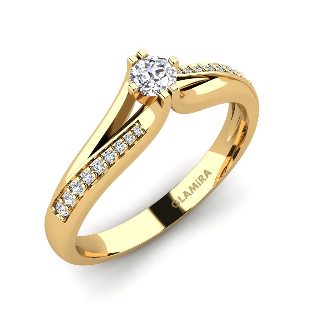 14ct Yellow Gold Engagement Ring Alisha 0.16 crt