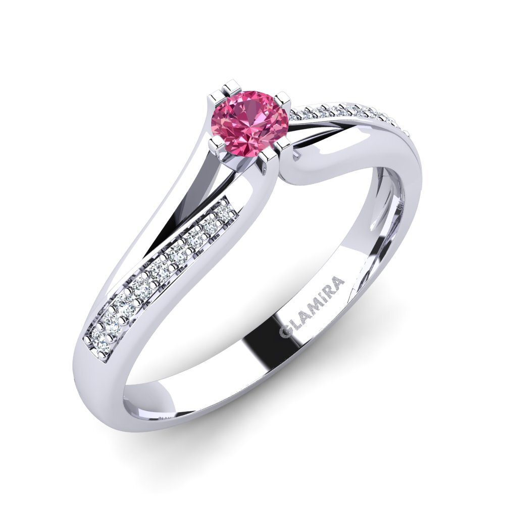 Pink Tourmaline Engagement Ring Alisha 0.16 crt