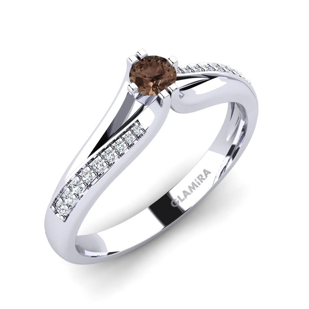 Smoky Quartz Engagement Ring Alisha 0.16 crt