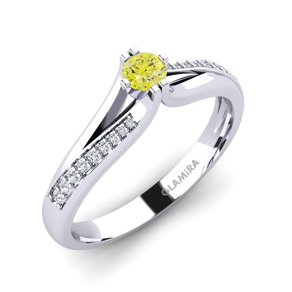 Yellow Diamond Engagement Ring Alisha 0.16 crt