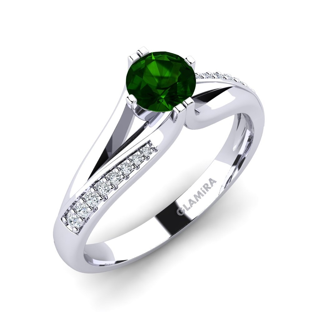 Green Tourmaline Engagement Ring Alisha 0.5 crt