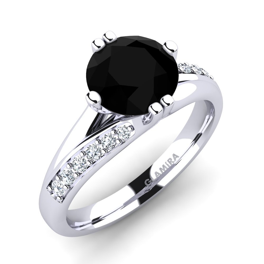 Black Sapphire Engagement Ring Alisha 2.0 crt
