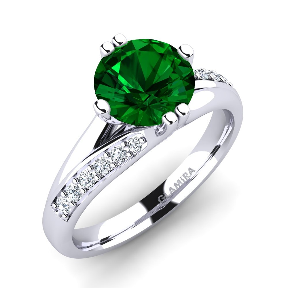 Green Zirconia Engagement Ring Alisha 2.0 crt
