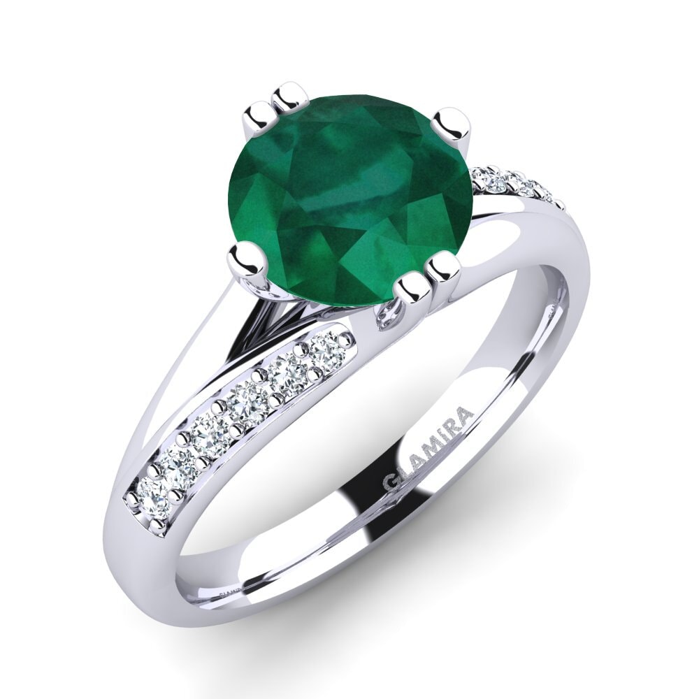 Émeraude Bague de fiançailles Alisha 2.0crt