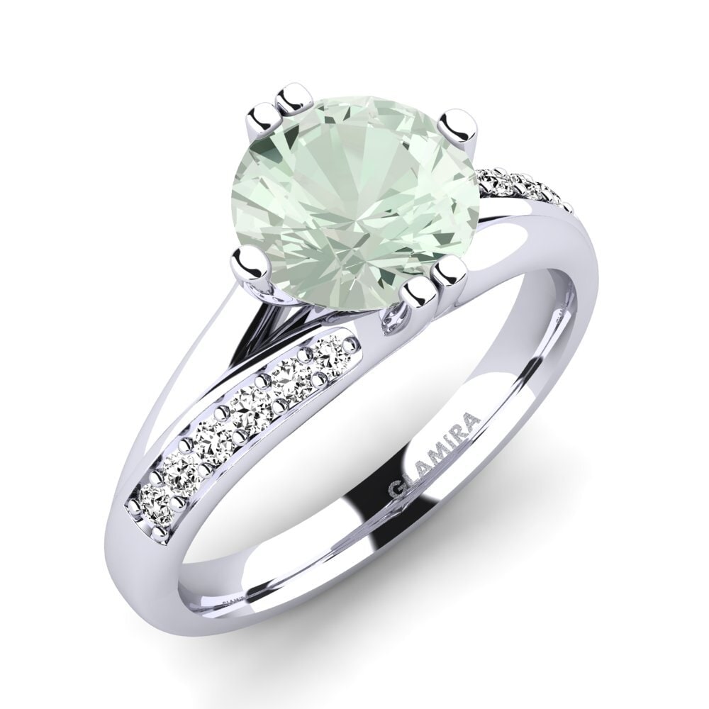 Green Amethyst Engagement Ring Alisha 2.0 crt