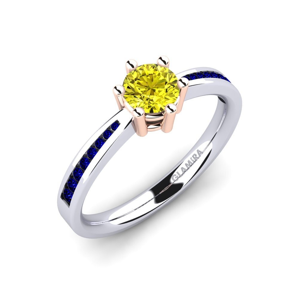 14K White & Rose Gold Engagement Ring Alita
