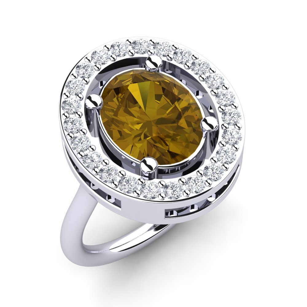 Brown Zircon Engagement Ring Alketa