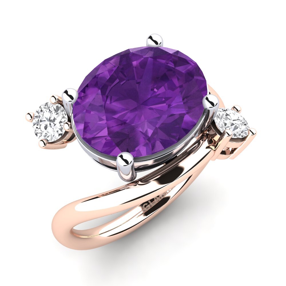 18ct Rose & White Gold Ring Alkida