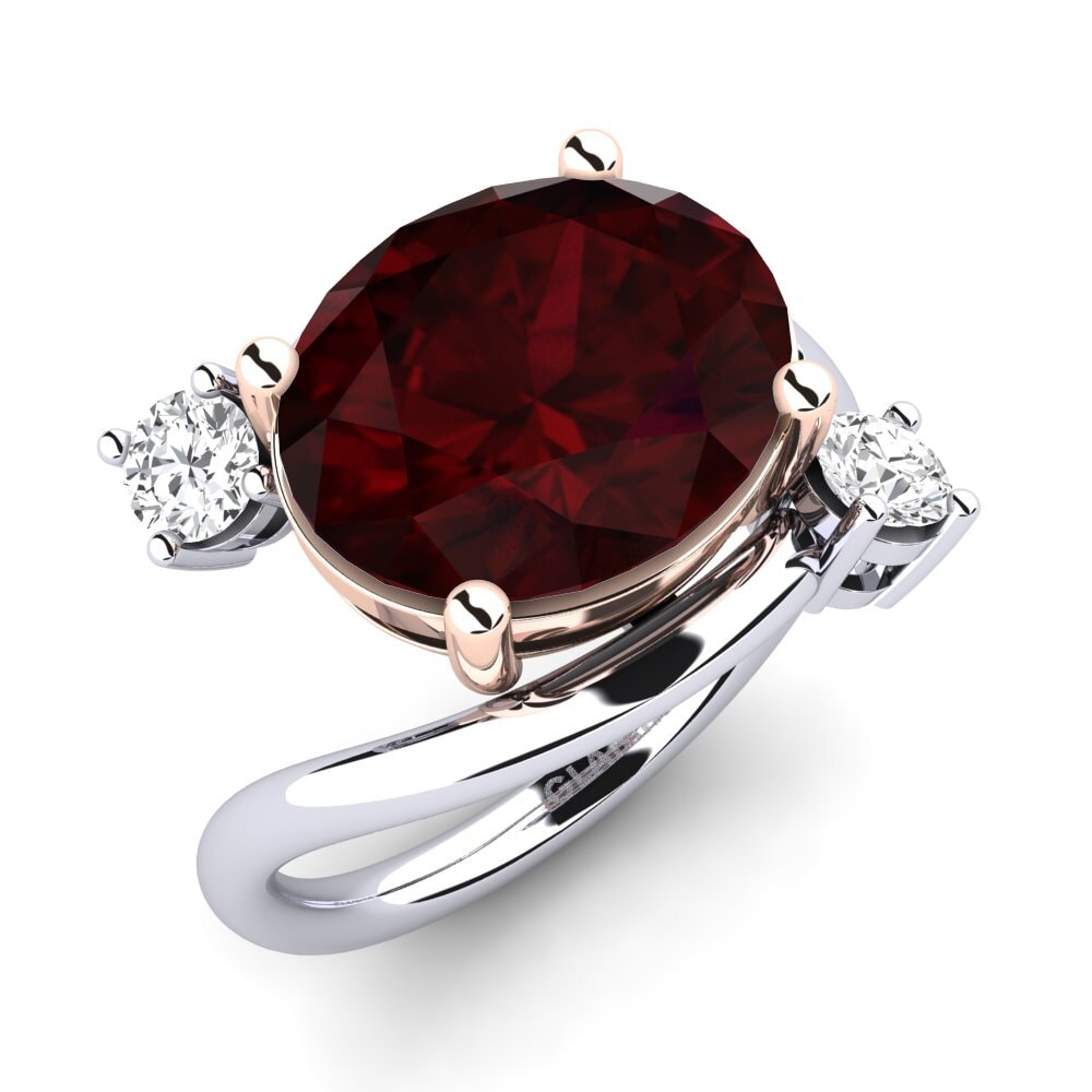 14ct White & Rose Gold Ring Alkida