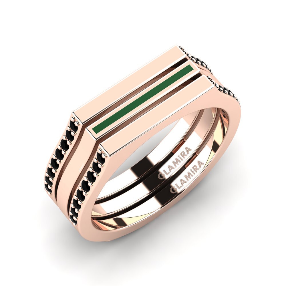 Schwarzer Saphir Ring Allapste SET