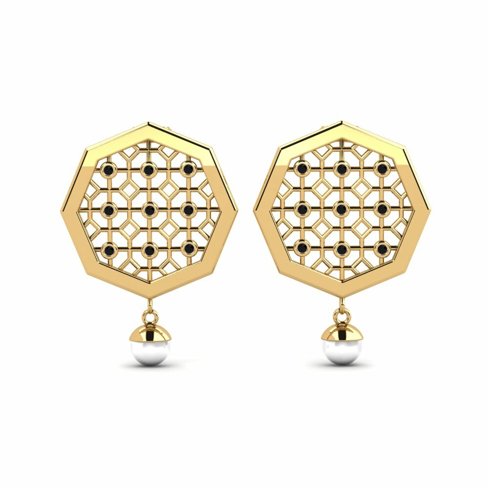 Diamant Noir Boucle d'oreille femme Allen